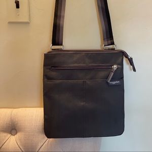 Baggalini Gray Fine Line Crossbody Bag